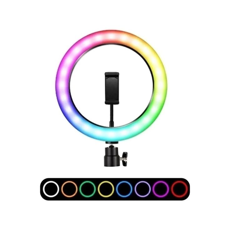 MJ18 46CM RGB Ring Light – LED Dimmable Ringlight with Tripod & Remote