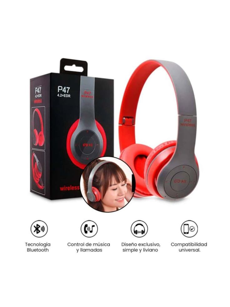 P47 Wireless Bluetooth 5.0 Headphones – Stereo Over-Ear Headset with Mic & FM Radio Would you like me to also create multiple SEO-friendly title variations (for music, gaming