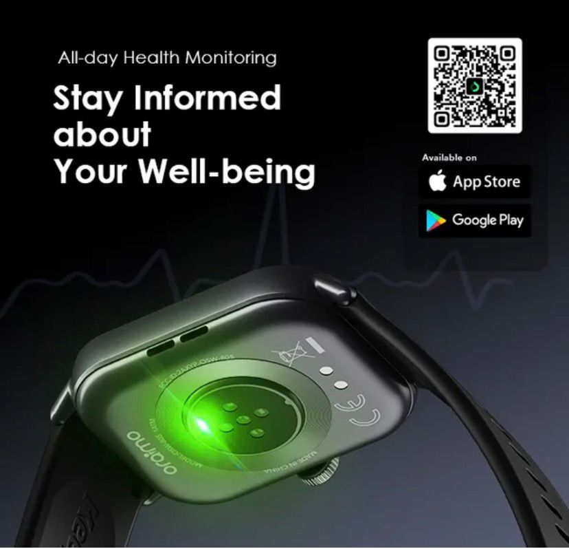 Oraimo Watch 5 2.01" HD Smart Watch with Panda Glass & 1ATM Water Resistance