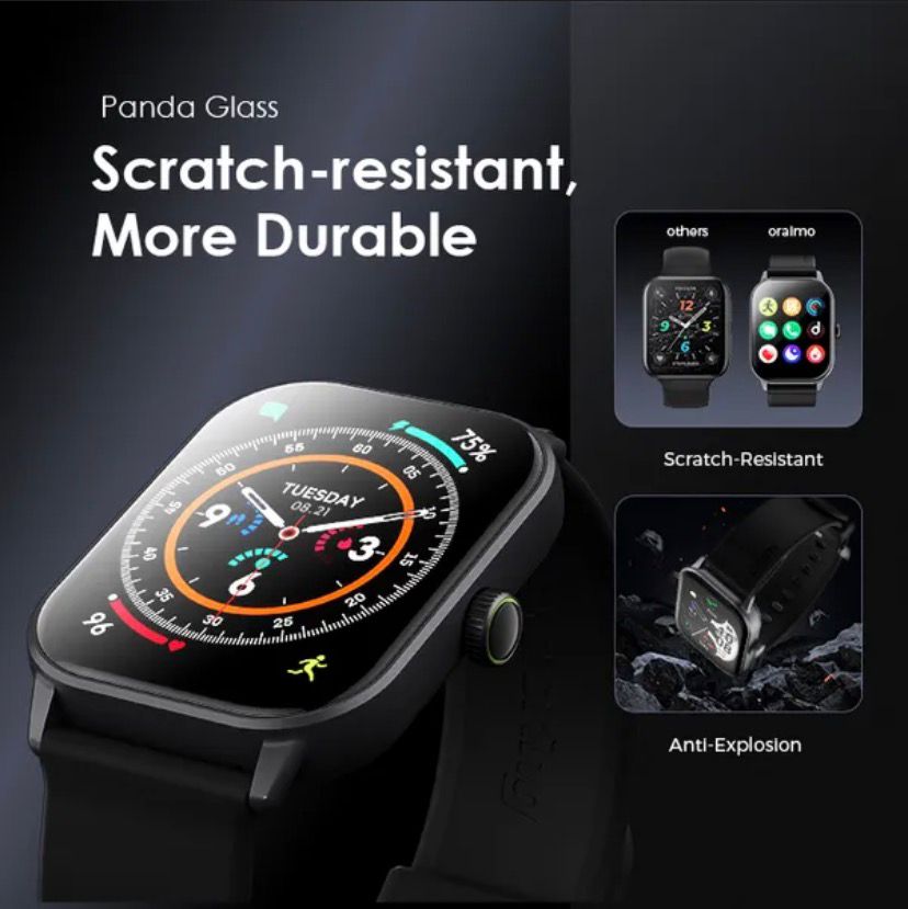 Oraimo Watch 5 2.01" HD Smart Watch with Panda Glass & 1ATM Water Resistance