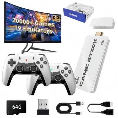 M15 4K Wireless Game Stick Video Game Console with Dual Controllers