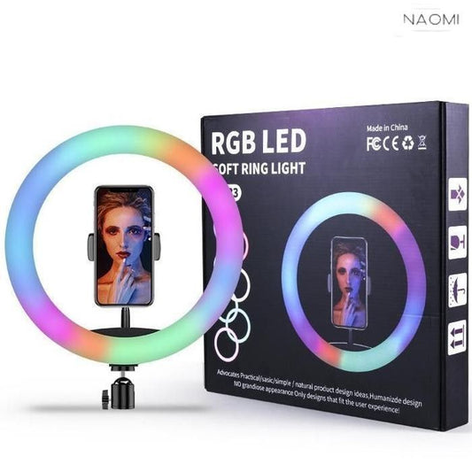 RGB Ring Light 26cm with Tripod Stand & Remote – Photography & Live Streaming