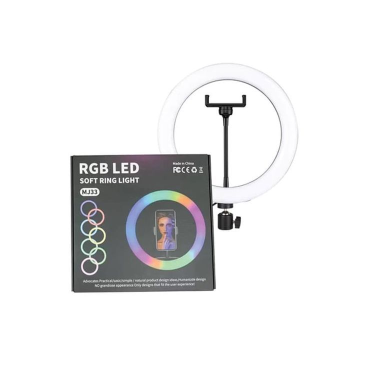RGB Ring Light 26cm with Tripod Stand & Remote – Photography & Live Streaming