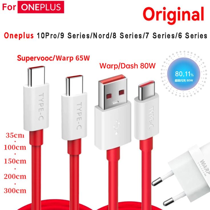 OnePlus 65W Warp Charge Power Adapter with USB-C Cable