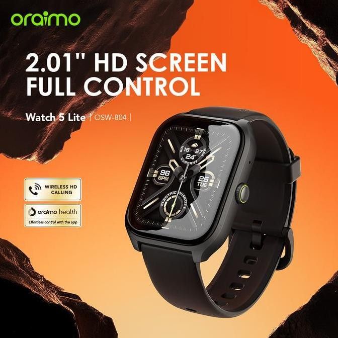 Oraimo Watch 5 Lite – 2.01'' HD Display Smart Watch IP68 Waterproof Fitness Tracker
