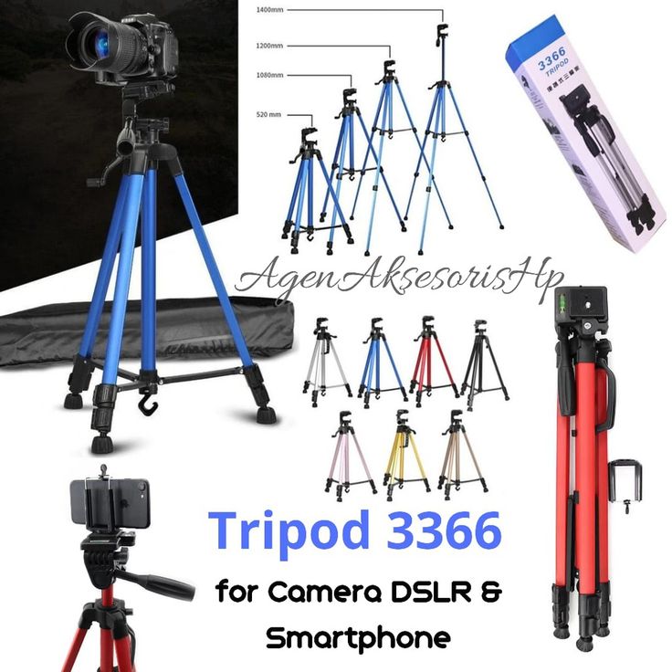 Tripod 3366 - 1.4 Meter Camera, SLR & Smartphone Tripod Stand