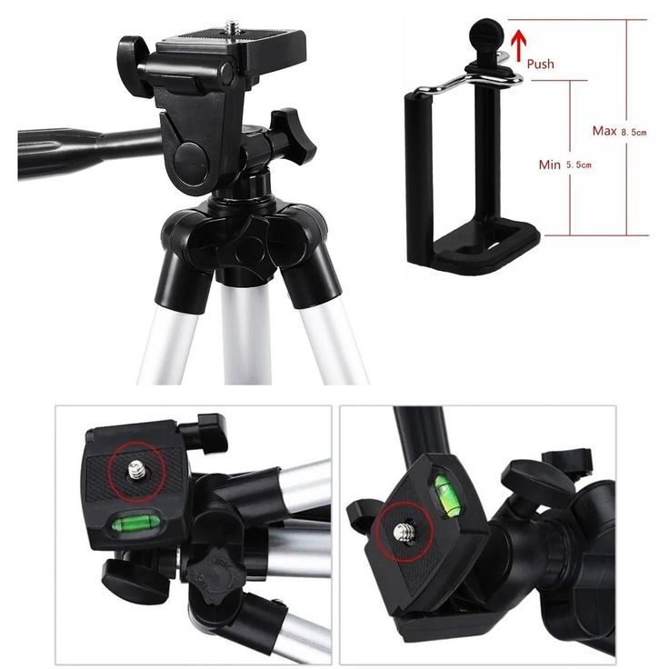 Tripod 3110 Portable Camera & Mobile Stand with Adjustable Height