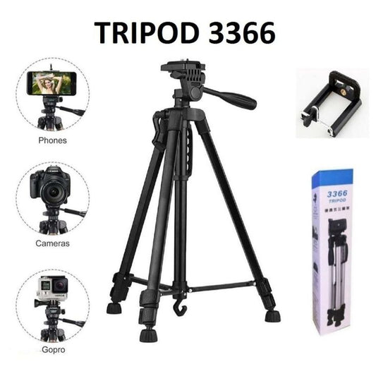 Tripod 3366 - 1.4 Meter Camera, SLR & Smartphone Tripod Stand