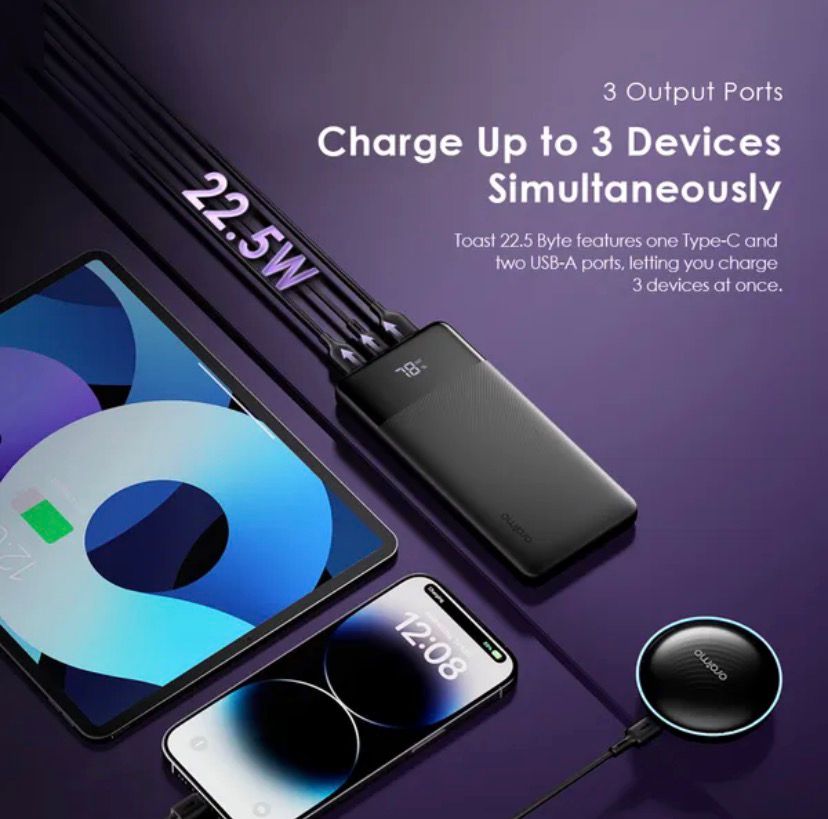 Oraimo Toast 22.5 Byte 10000mAh 22.5W Power Bank – Fast Charging Portable Charger