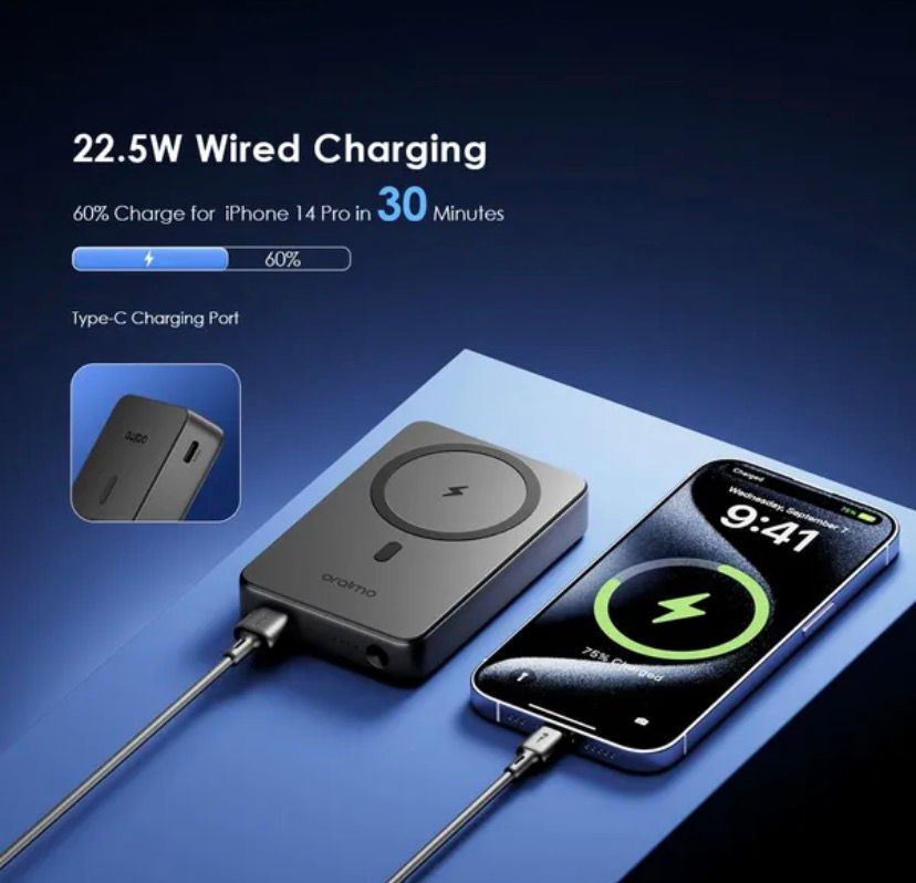 Oraimo MagPower 15 10000mAh Wireless & Wired Power Bank – Magnetic Fast Charging