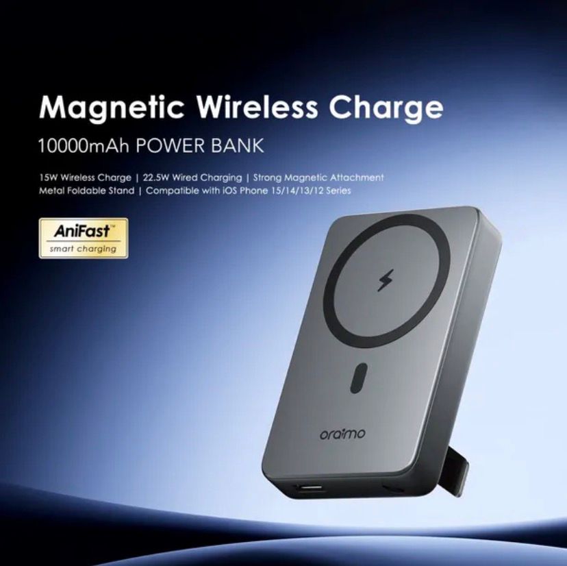 Oraimo MagPower 15 10000mAh Wireless & Wired Power Bank – Magnetic Fast Charging