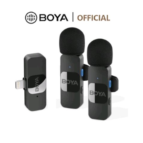 BOYA BY-MW3 Wireless Lavalier Microphone with Dual Pin Converter – Professional Audio for Smartphones & Devices