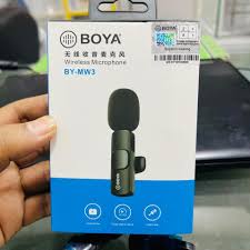 BOYA BY-MW3 Wireless Lavalier Microphone with Dual Pin Converter – Professional Audio for Smartphones & Devices