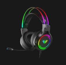 AULA S608 RGB Gaming Headset with Surround Sound & Noise Cancelling Mic